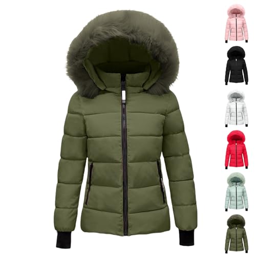 Generisch Skijacke Damen Puffer Jacke Winter Winterjacke Warm Wintermantel Steppmantel Leicht Steppjacke Übergangsjacke Kurz Pufferjacke Daunenjacke Mantel Outdoor Damen Trenchcoat von Generisch
