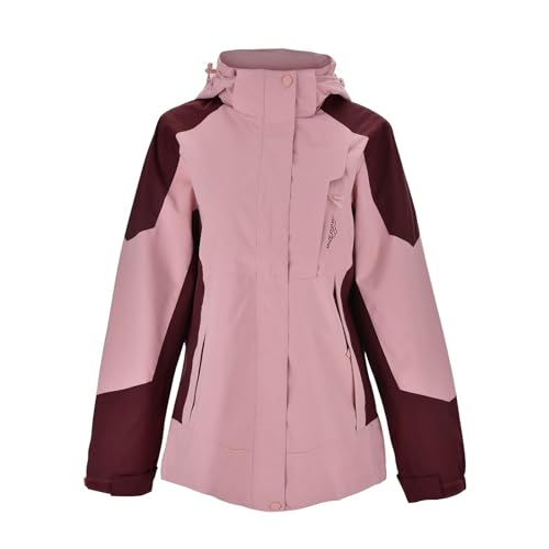 Generisch Skijacke Damen Schwarz, Skijacke Damen Funktionsjacke Outdoorjacke Warm Gefütterte Fleecejacke Fahrradjacke Lang Skijacke Wanderjacke Wasserdicht Arbeitsjacke Winterjacke von Generisch