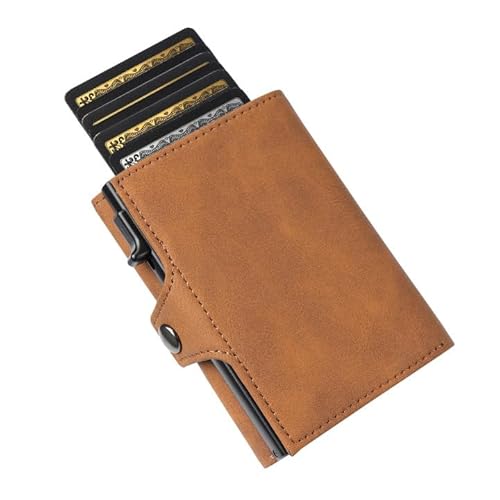 Slim Wallet mit Münzfach – Geldbörse Herren mit RFID Schutz, Wallets for Men aus Kunstleder, Kartenetui für 10 Karten, Slim Geldbeutel Portemonnaie Braun Slim Wallet mit Münzfach – Geldbörse Herren mit RFID Schutz, Wallets for Men aus Kunstleder, Kartenetui für 10 Karten, Slim Geldbeutel Portemonnaie Braun von Generisch