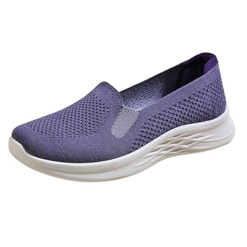 Generisch Slip On Loafer Damen Orthopädische Schuhe Damen Freizeitschuhe Bootsschuhe Halbschuhe Sommerschuhe Trekkingschuhe Wanderschuhe Outdoor Walkingschuhe Leichte Bequeme Mesh Atmungsaktiv von Generisch