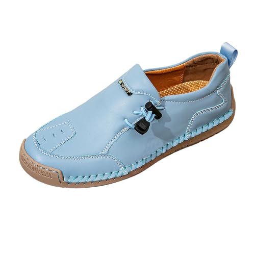 Generisch Slip On Schuhe Damen Loafers Bequeme Atmungsaktive Halbschuhe Flache Komfort Freizeitschuhe Kunstleder Leicht Bootsschuhe Fahren Schuhe Outdoor Wanderschuhe Damenschuhe von Generisch