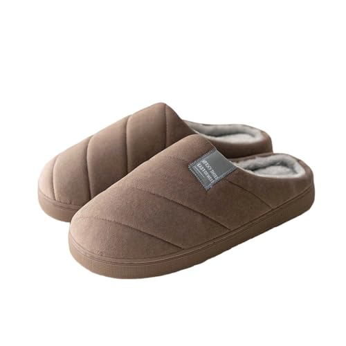 Generisch Slippers,Hausschlappen Damen Hausschuhe Winter Non-Slip Slippers with Warm Plush Damenhausschuhe Pantoffeln Felt for Women Men 36-45 EU von Generisch