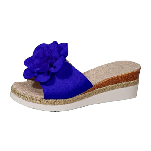 Generisch Slippers Damen Pantoletten Keilabsatz -Absatz Schlappen Elegant Bequeme Pantoffeln Bohemian Sandalette Dicke Sohle Linen Geflochtene Hauslatschen Lose Casual Pantolette Blumen Keilabsatz Generisch Slippers Damen Pantoletten Keilabsatz -Absatz Schlappen Elegant Bequeme Pantoffeln Bohemian Sandalette Dicke Sohle Linen Geflochtene Hauslatschen Lose Casual Pantolette Blumen Keilabsatz von Generisch