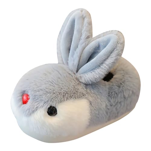 Generisch Slippers Kids Girls Kleinkind Kleinkind Kinder Baby warme Schuhe Jungen Mädchen Cartoon weiche Sohlen Hausschuhe Baby Schuhe Weich (Grey-c, 28) von Generisch