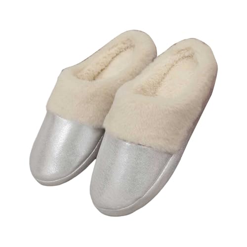 Generisch Slippers Women Men,Hausschuhe Damen PlüSch Felt Non-Slip with Warm Plush Hauspantoffeln Lightweight Hausschuhe von Generisch