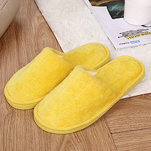 Generisch Slippers Women -Slip warm Hauptschuh hausschuhe Schlafzimmer Frauen Frauen-Hausschuh für innen Winter weicher Boden im Winter (Yellow, 38-39) von Generisch