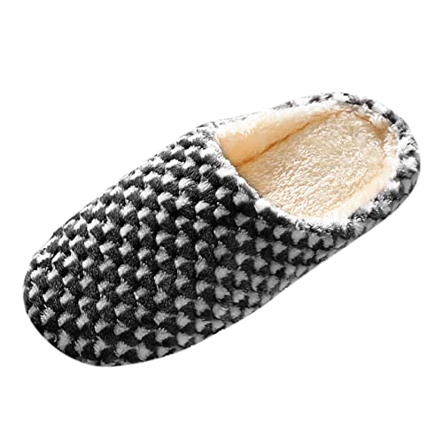Generisch Slippers Women's Men's Winter,Hausschuhe Herren Plüsch Pantoffeln Warm Non-Slip Hausschuhe Teenager MäDchen Warme Winter von Generisch