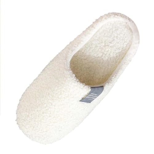Generisch Slippers Women's Men's Winter,PlüSch Hausschuhe Damen Winter Non-Slip with Warm Plush Filzpantoffeln Frauen Pantoffeln von Generisch