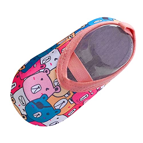 Generisch Sneaker 22 Schuhe Baby Barfuß Jungen Comic-Mädchen Socken -Socken die rutschfesten Boden Baby Schuhe Lernlaufschuhe Elefanten (Multicolor, 24 Toddler) von Generisch