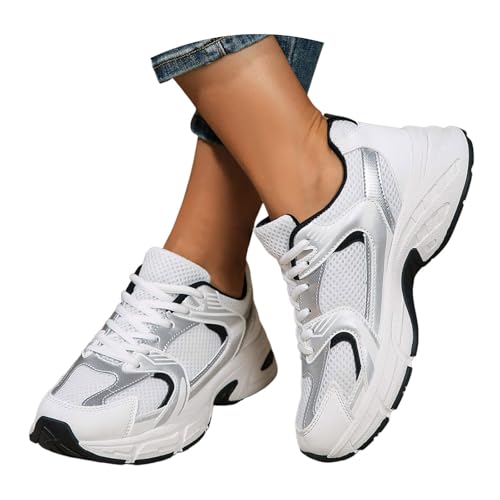 Generisch Sneaker Damen Hallenschuhe Schuhe Elegant Und Bequem Leichte Sportschuhe Joggingschuhe Flache Für Halbschuhe Turnschuhe Slipper Sommer Slip In Damensneaker Plateau Laufschuhe Stoffschuhe von Generisch