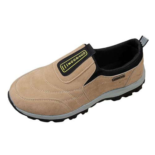 Generisch Sneaker Damen Laufschuhe Turnschuhe Sportschuhe Walkingschuhe Sommerschuhe Orthopädische Weiches Leichte Slip On Atmungsaktive Trekkingschuhe Freizeitschuhe Casual Sport (Khaki, 37) von Generisch
