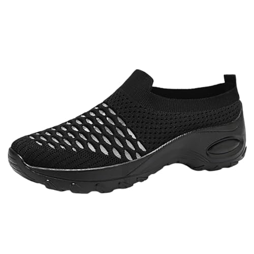Generisch Sneaker Damen Orthopädische Laufschuhe Mesh Atmungsaktive Turnschuhe Dicke Boden Walkingschuhe Weiche Sohle Freizeitschuhe Dämpfung Luftpolster Wanderschuhe Outdoorschuhe mit Arch Support von Generisch