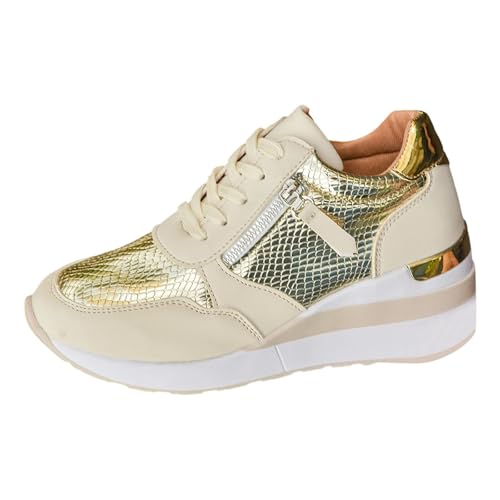 Generisch Sneaker Damen Retro Style Mesh Atmungsaktive Schuhe Freizeitschuhe Flach Modische Turnschuhe Trachten Sneaker Damen Leichte Sportschuhe Bequem wasserdichte rutschfeste Slip on Kurze von Generisch