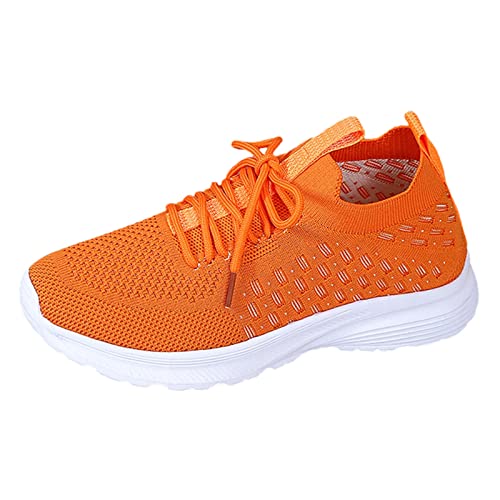 Generisch Sneaker Damen Schuhe Sportschuhe Turnschuhe Hallenschuhe Damen Laufschuhe Schuhe Damen Sneaker Orange 38 von Generisch