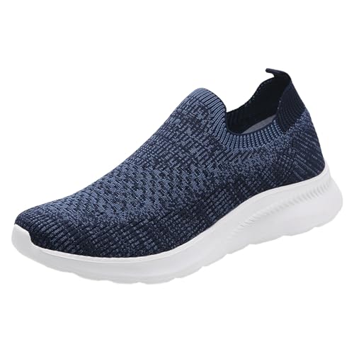 Generisch Sneaker Damen Sportschuhe bequem leicht, Slipper Flache Wanderschuhe Freizeitschuhe Walkingschuhe (Blue, 38) von Generisch
