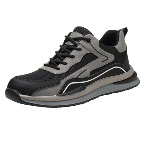 Generisch Sneaker Herren 36-48 Arbeitsschuhe rutschfest Sicherheitsschuhe Weich Leicht Turnschuhe mit Dicker Sohle Wanderschuhe Bequeme Laufschuhe Modische Sportschuhe Breeze Schuhe Joggingschuhe von Generisch