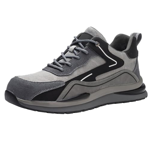 Generisch Sneaker Herren 36-48 Arbeitsschuhe rutschfest Sicherheitsschuhe Weich Leicht Turnschuhe mit Dicker Sohle Wanderschuhe Bequeme Laufschuhe Modische Sportschuhe Breeze Schuhe Joggingschuhe von Generisch