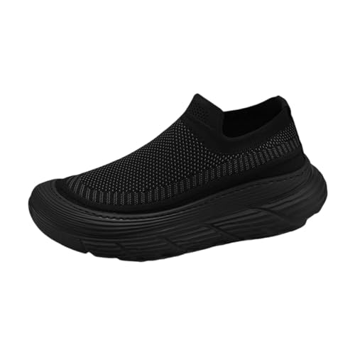 Generisch Sneaker Herren Damen Slip On Slipper Leichte Atmungsaktiv Sportschuhe Unsichtbare Höhe Turnschuhe Bequem Schlupfschuhe Mesh Freizeitschuhe Weit Straßenlaufschuhe Walkingschuhe von Generisch