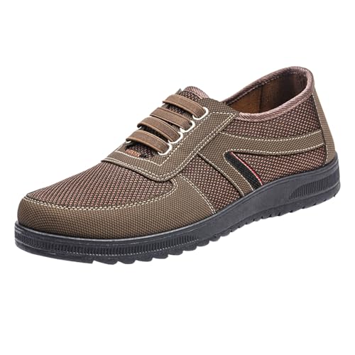 Generisch Sneaker Herren Flache Sohle Stoff Schlupfschuhe Atmungsaktive Slip on Slipper Leichtgewicht Turnschuhe Bequem Walkingschuhe Mesh Casual Flache Schuhe Ohne Schnürsenkel Freizeitschuhe von Generisch