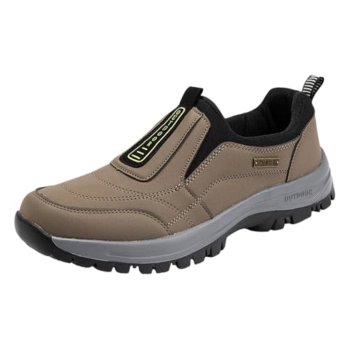 Generisch Sneaker Herren Laufschuhe Herrenschuhe, Frühlings Outdoor Schuhe, Slip Off Road Kletterschuhe, atmungsaktive Sportschuhe, Wanderschuhe Jogging Running Atmungsaktiv (Khaki, 43) von Generisch