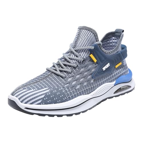 Generisch Sneaker Herren Laufschuhe Turnschuhe Sportschuhe Wanderschuhe Trekkingschuhe Leichte Flugschuhe Mesh Atmungsaktive Freizeit Slip On Weiches Sohle Trainers Jogging Running (Blue, 39) von Generisch