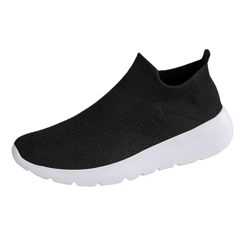 Generisch Sneaker Herren Laufschuhe Turnschuhe Tennisschuhe Wanderschuhe Trekkingschuhe Leichte Flugschuhe Mesh Atmungsaktive Freizeit Slip On Weiches Sohle Trainers Sportschuhe Running (White, 36) von Generisch
