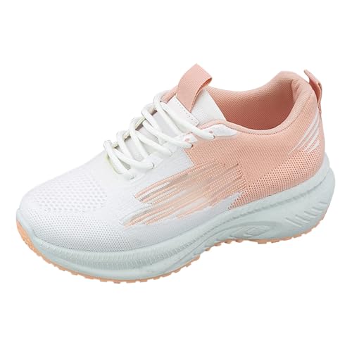 Generisch Sneaker Joggingschuhe Bequeme Leichte Wanderschuhe Single Mesh Atmungsaktive Schuhe Antirutschsportschuhe Damenschuhe Winter Weiche Weichen Sneakers Damen (Pink,35) von Generisch
