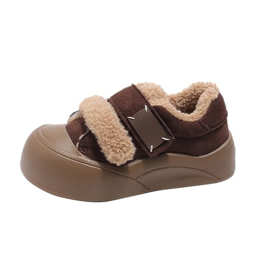 Generisch Sneaker Mädchen Jungen Hallenschuhe Sportschuhe Ohne Schnürung Kinderschuhe Gefütterte Warm Laufschuhe Turnschuhe rutschfeste Hallenturnschuhe Freizeitschuhe Walkingschuhe Barfußschuhe von Generisch
