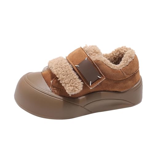 Generisch Sneaker Mädchen Jungen Hallenschuhe Sportschuhe Ohne Schnürung Kinderschuhe Gefütterte Warm Laufschuhe Turnschuhe rutschfeste Hallenturnschuhe Freizeitschuhe Walkingschuhe Barfußschuhe von Generisch