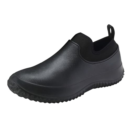Generisch Socken Schuhe Herren Wasserschuhe Herren- und Damen-Catering-Autowasch-Top-Arbeitsschuhe Außenhandelsküchenschuhe Bequeme Schuhe Herren Luftpolster (Black, 49) von Generisch