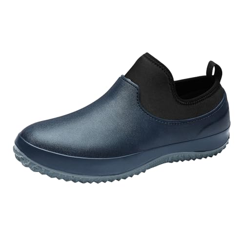 Generisch Socken Schuhe Herren Wasserschuhe Herren- und Damen-Catering-Autowasch-Top-Arbeitsschuhe Außenhandelsküchenschuhe Bequeme Schuhe Herren Luftpolster (Blue, 49) von Generisch