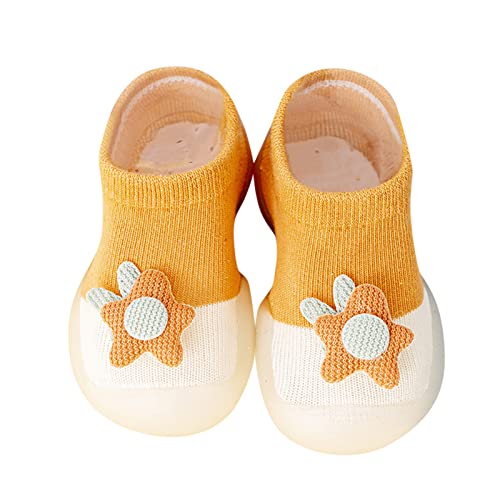 Generisch Sockenschuhe Baby,Kinder Socken Hüttenschuhe Atmungsaktive Lauflernschuhe mit rutschfeste Weiche Kleinkind Sockenschuhe Leichte Slip-on Turnschuhe Weiche Sohle Haussocken von Generisch