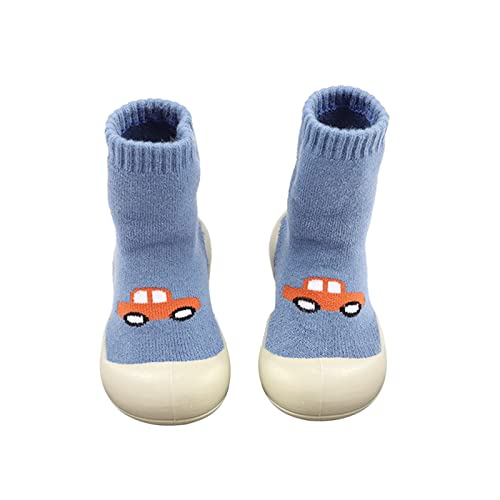 Generisch Sockenschuhe Baby,Kinder Socken Hüttenschuhe Hausschuhe mit Anti-Rutsch Lauflernschuhe weiche Sohle Socken Leichte Slip-on Turnschuhe Weiche Sohle Haussocken von Generisch