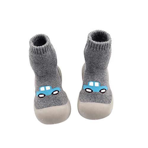 Generisch Sockenschuhe Baby,Kinder Socken Hüttenschuhe Hausschuhe mit Anti-Rutsch Lauflernschuhe weiche Sohle Socken Leichte Slip-on Turnschuhe Weiche Sohle Haussocken von Generisch