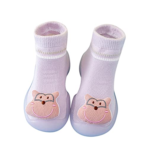 Generisch Sockenschuhe Baby Krabbelschuhe Lauflernschuhe Baby Schuhe Weicher Stricken Kinderschuhe Unisex Hausschuhe Kinderschuhe Babybodenschuhe von Generisch
