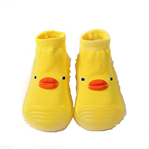 Generisch Sockenschuhe Baby Krabbelschuhe Lauflernschuhe Baby rutschfeste Sockenschuhe Kleinkind Cartoon Lauflernschuhe Leichte Slip-on Turnschuhe Weiche Sohle Haussocken von Generisch