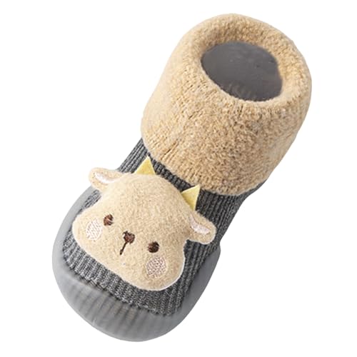 Generisch Sockenschuhe Baby Unisex Krabbelschuhe Barfußschuhe Kinder rutschfeste Weicher Stricken Lauflernschuhe Leichte Slip-on Turnschuhe Weiche Sohle Haussocken von Generisch