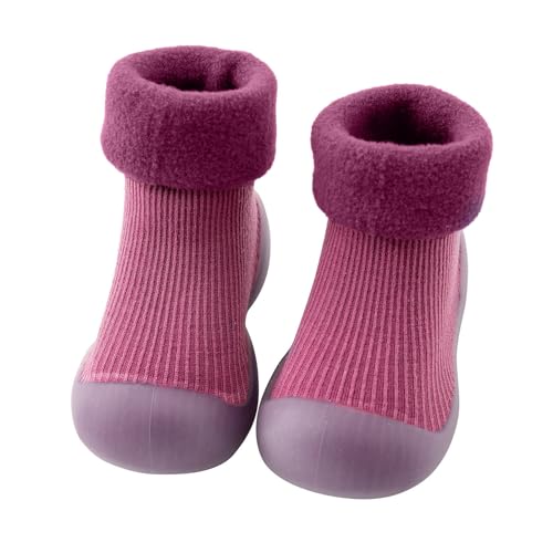 Generisch Sockenschuhe Baby Unisex Krabbelschuhe Hausschuhe Babybodenschuhe rutschfeste Baby Sockenschuhe Leichte Slip-on Turnschuhe Weiche Sohle Haussocken von Generisch