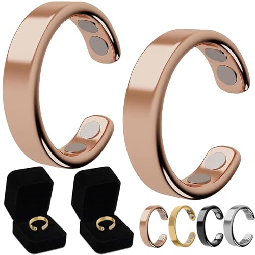 Generisch Sömni Ring, Sömni Ring Damen Wechseljahre Für Männer Und Frauen Entspannung, Schlafhilfe Müdigkeitsreduktion（Schwarz,Silber,Gold (Roségold2) von Generisch