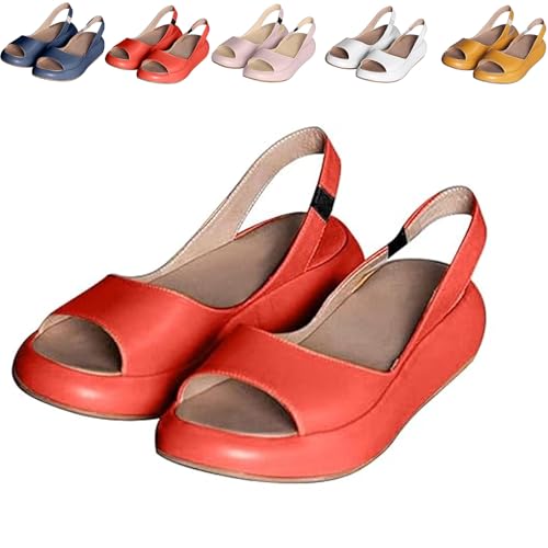 Generisch Solea Cushioned Sandals; Yifare Sandals; Solea Women’s Ultra-Comfy Orthotic Sandal; for All-Day Walking (Red,42) von Generisch