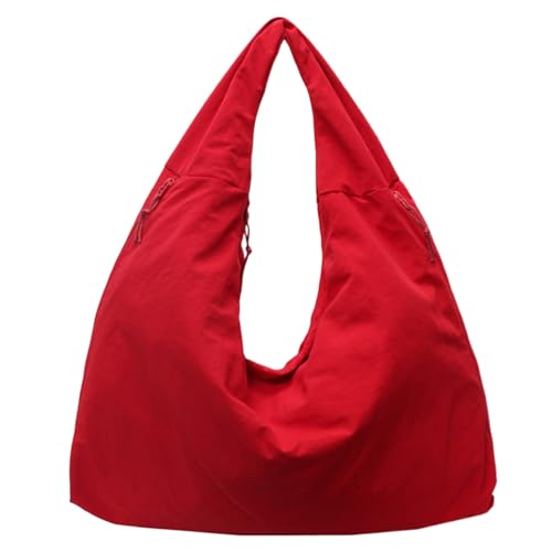 Generisch Solid Color Tote Bag, Nylon Textured Draped Shoulder Bag, Large Capacity Lightweight and Easy to Carry, for Women Everyday Use Work Travel Shopping 19.69x8.27x11.42 Inches von Generisch