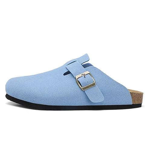 Generisch Sommer Einfuß Paar halbe Pantoffeln Trend Freizeit Tasche Kopf Männer Frauen Schleppen (Nebelblau7,36) von Generisch
