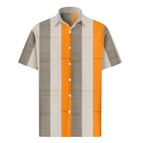 Generisch Sommer Hemd Herren, Kurzarm Casual Freizeithemden Regular Fit Button Down Basic Business Hemden Shirt Herren Fit Slim Fit Schwarz Polo Shirts Herrenhemd Bügelfrei (8XL, Minzgrün) von Generisch