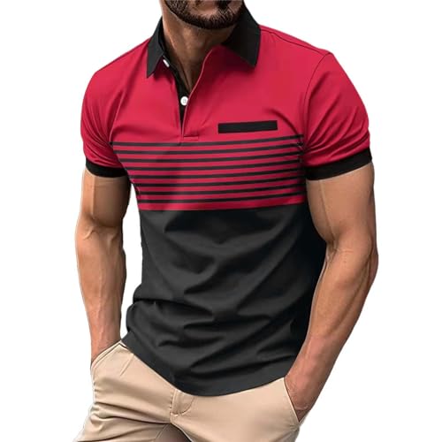 Generisch Sommer Poloshirt Kurzarm Herren T-Shirt Kragen - Casual Männer Poloshirts lang Baumwolle - Polo Shirt for Men Tshirt Poloshirt Herren Blau Weiß Generisch Sommer Poloshirt Kurzarm Herren T-Shirt Kragen - Casual Männer Poloshirts lang Baumwolle - Polo Shirt for Men Tshirt Poloshirt Herren Blau Weiß von Generisch