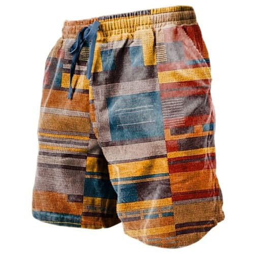 Generisch Sommer Shorts Herren Kurz - Kurze Strandhose Herren Leichte Sommerhose Kariert Bedruckte Strand Hose Elastische Taille Mit Kordelzug Lose Freizeithose Outdoor Sporthose Mode Streetwear Generisch Sommer Shorts Herren Kurz - Kurze Strandhose Herren Leichte Sommerhose Kariert Bedruckte Strand Hose Elastische Taille Mit Kordelzug Lose Freizeithose Outdoor Sporthose Mode Streetwear von Generisch