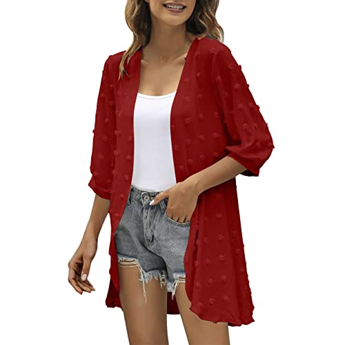 Generisch Sommer Strickjacke Damen Leicht Schwarz Kurze Ärmel Dünn Lang Schulterjäckchen Elegant Leicht Große Größen Oberteile 3/4 Arm Dünner Stoff Cardigan Generisch Sommer Strickjacke Damen Leicht Schwarz Kurze Ärmel Dünn Lang Schulterjäckchen Elegant Leicht Große Größen Oberteile 3/4 Arm Dünner Stoff Cardigan von Generisch