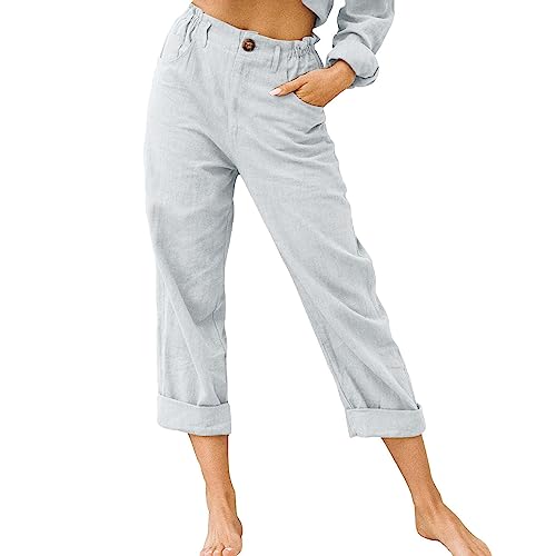 Generisch Sommerhose Damen Leicht 3/4 Einfarbig Sommer Straight Leg High Waist Luftig Leinen Freizeithose Leicht Luftige Hose Große Größen Damen-Shorts Strand Yoga Shorts Leinenhose Generisch Sommerhose Damen Leicht 3/4 Einfarbig Sommer Straight Leg High Waist Luftig Leinen Freizeithose Leicht Luftige Hose Große Größen Damen-Shorts Strand Yoga Shorts Leinenhose von Generisch