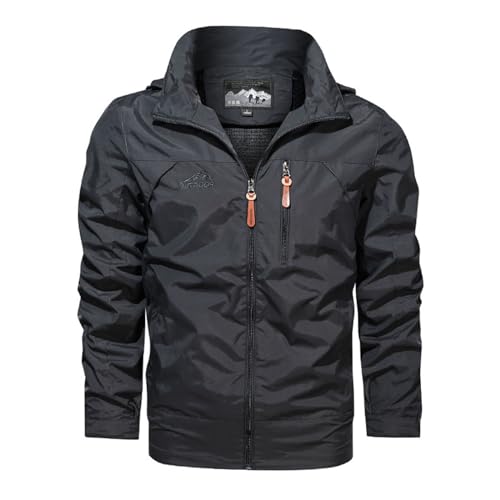 Generisch Sommerjacke Herren Leicht Zip Up Herrenjacke Klassische Windjacke einfarbige Leichte Jacke Lässige übergangsjacke Mode Outdoorjacke Männer Freizeitjacke Atmungsaktiv Einfach College Blouson von Generisch