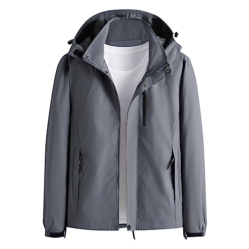 Generisch Sommerjacke Herren sportlich Sweatjacke Herren mit Reissverschluss Motorrad Regenjacke Strickjacke lang 4XL Softshelljacke schwarz Fleecejacke Outdoor Fahrradjacke Damen von Generisch