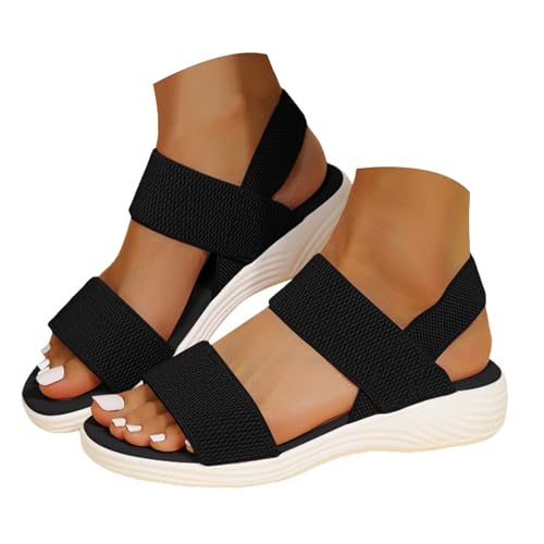 Generisch Sommermode für Damen Slingback-Sandalen bequeme Freizeitsandalen Strandpartys im Freien barfußgeeignete gepolsterte Wanderschuhe Slipper schnell trocknende Sportsandalen (6) von Generisch